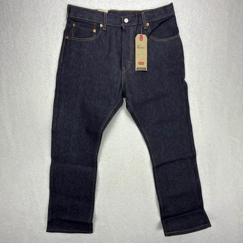 Levis 517 Bootcut Jeans Mens 32x30 Dark Wash Blue Denim NWT